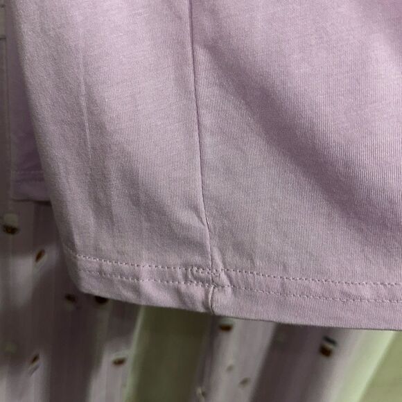 RAEβDUNN. M Lavender White CAFFEINE CLUB. V-Neck Short Sleeve Tee Pants PJ Set - Picture 6 of 13